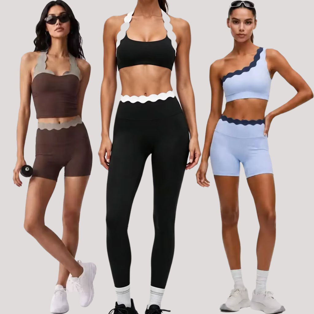 Women 2‑Piece Yoga Outfit Two‑ - огляд і ціна Lace Bralette Set