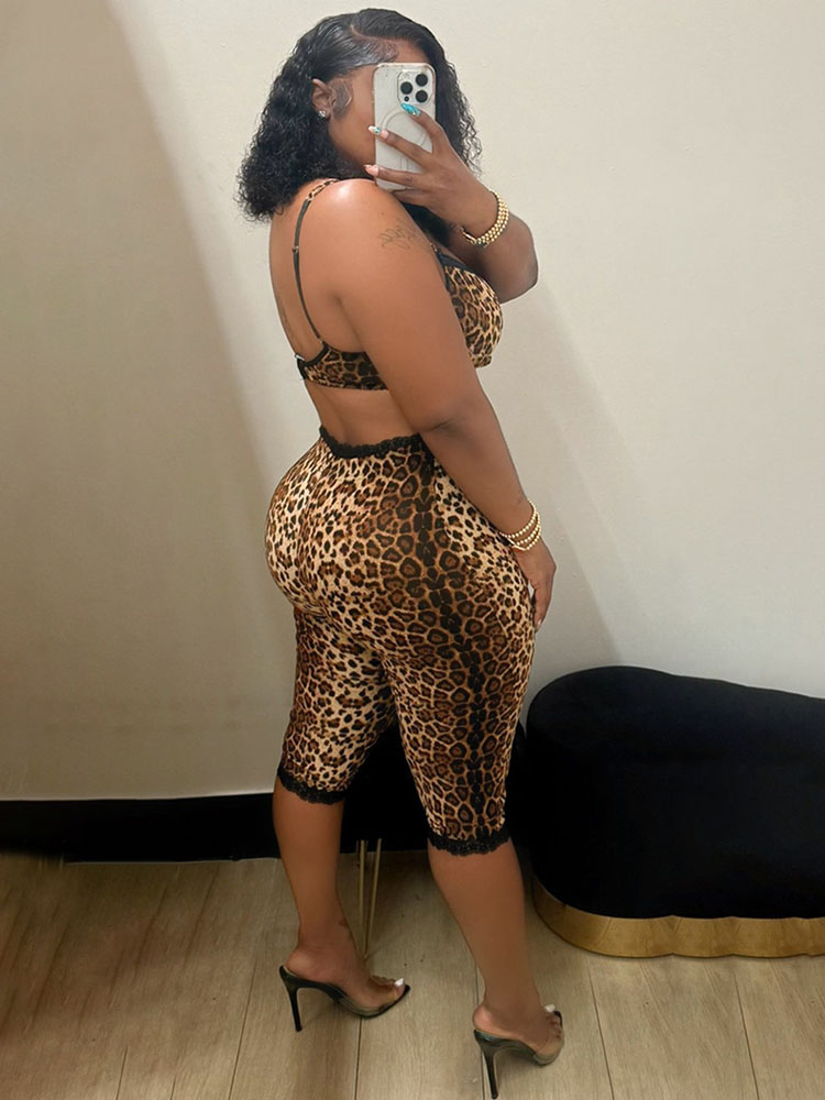 Doyerl Leopard Print Sexy Club - огляд і ціна Lace Bralette Set