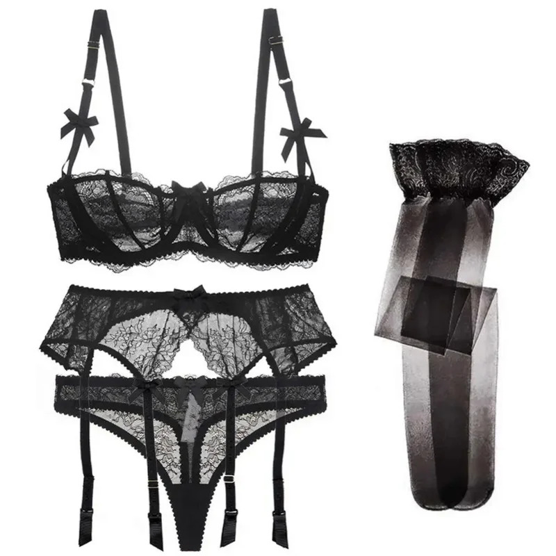 New 2025 Luxury Half Cup Lace  - огляд і ціна Lace Bralette Set
